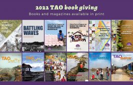 a collage of covers of TAO publications